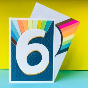 Paper Salad 6th Birthday Card -JA21120