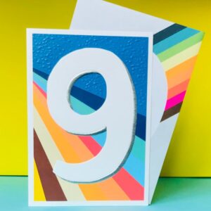 Paper Salad 9th Birthday Card -JA21123