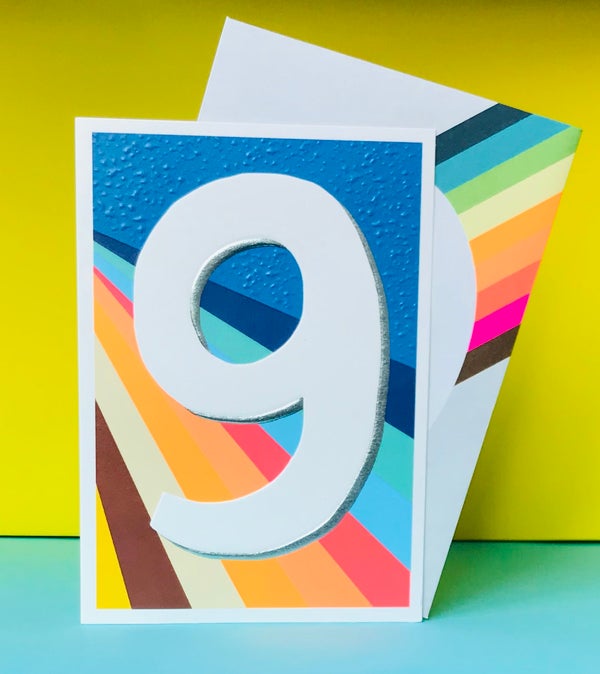 Paper Salad 9th Birthday Card -JA21123