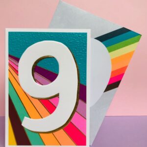 Paper Salad 9th Birthday Card -JA21142