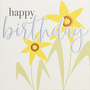 Wendy Jones-Blackett Daffodil Birthday Card Q1328