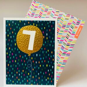 Paper Salad 7th Birthday Card JA1807
