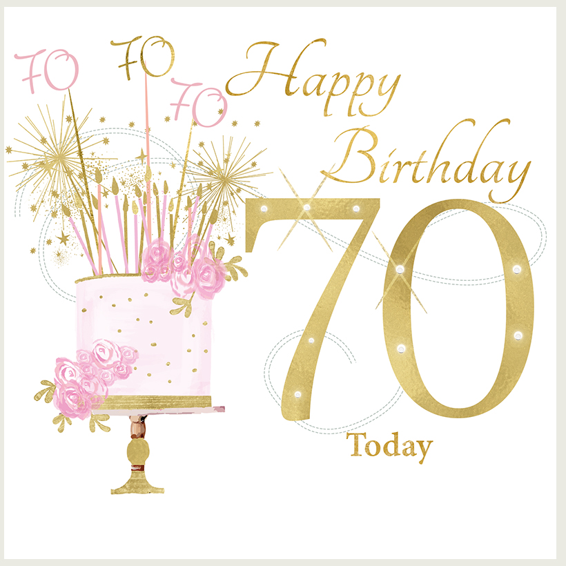 Rush Design 70th Birthday Card - NS10