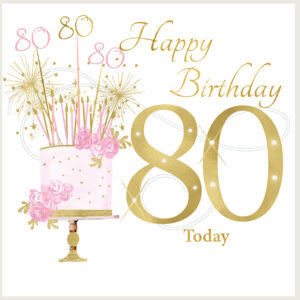 Rush Design 80th Birthday Card - NS12