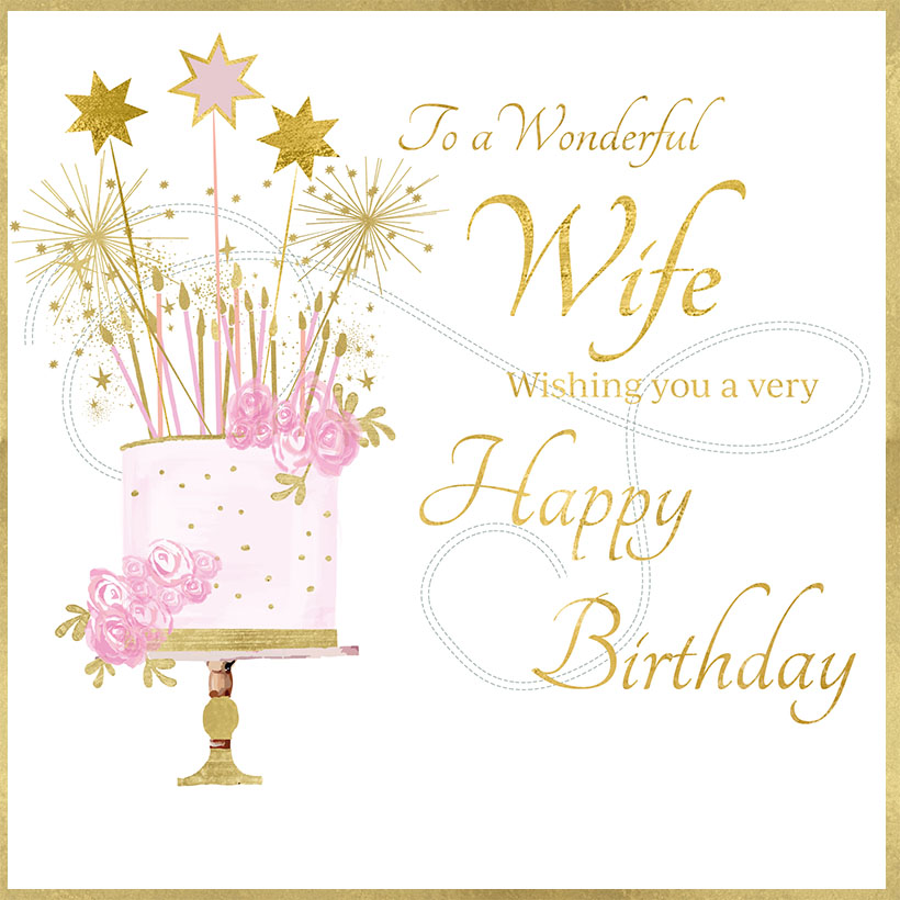 Rush Design Wife Birthday Card - NS44