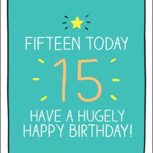 Pigment Productions Age 15 Birthday Card - GF7096B