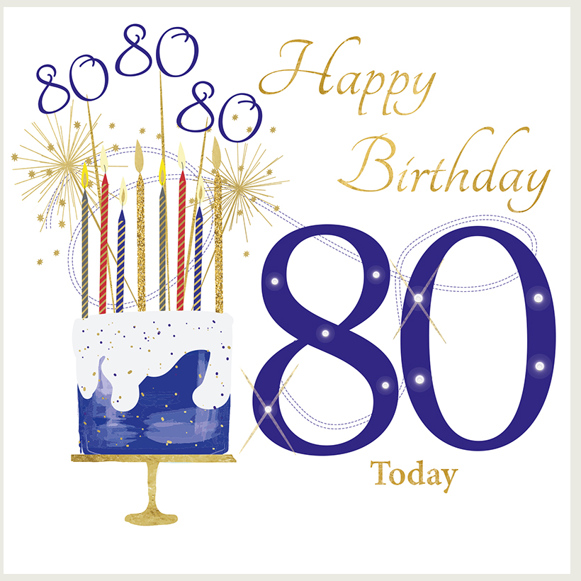 Rush Design 80th Birthday Card - NS28