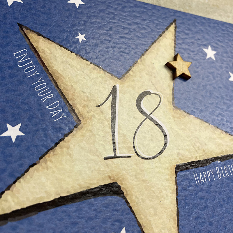White Cotton 18th Birthday Card - BS18 - Image 2