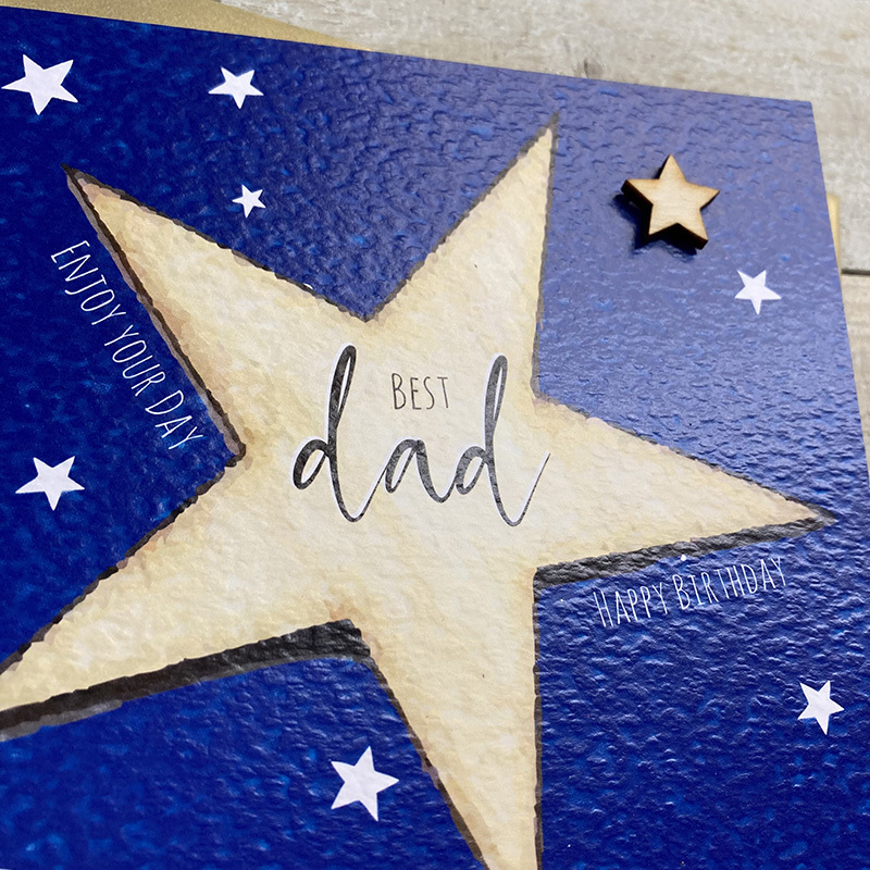 White Cotton Dad Birthday Card - S198 - Image 2
