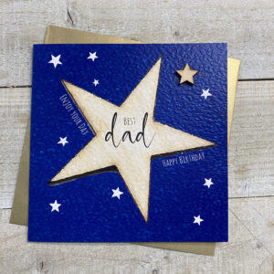 White Cotton Dad Birthday Card - S198