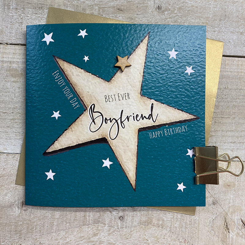 White Cotton Boyfriend Birthday Card - S198-BF