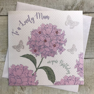 White Cotton Mum Birthday Card - SS214