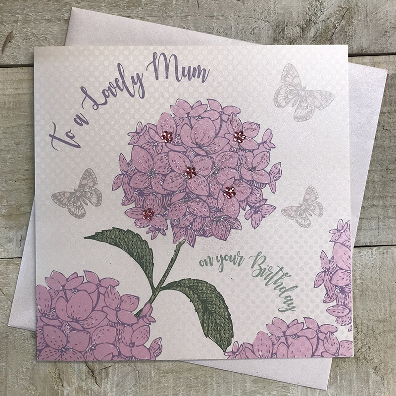 White Cotton Mum Birthday Card - SS214