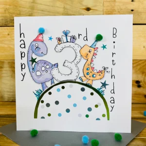 Tracey Russell Age 3 Birthday Card - HR03