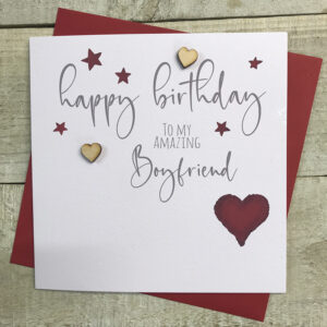 White Cotton Boyfriend Birthday Card - XS154