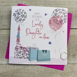 White Cotton Daughter In Law Birthday Card - S281