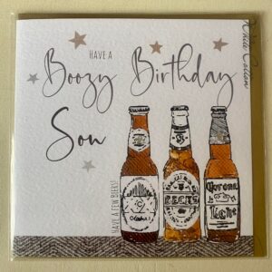 White Cotton Son Birthday Card - S188-S