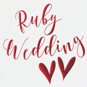 Wendy Jones-Blackett Ruby Wedding Anniversary Card - Q1142