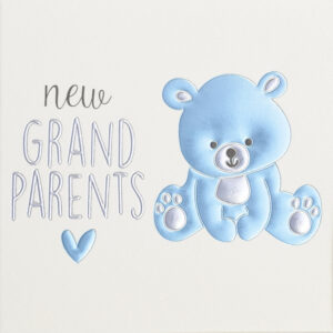 Wendy Jones-Blackett New Grandparents Card (Blue) - Q1303