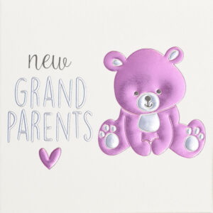 Wendy Jones-Blackett New Grandparents Card (Pink) - Q1304
