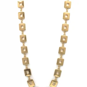 Envy Trinny Square Link Necklace - Gold