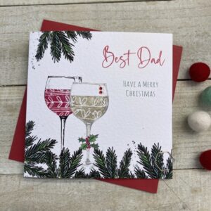 White Cotton Dad Christmas Card - C22-61