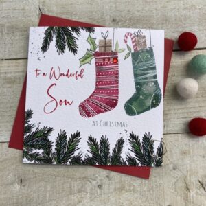 White Cotton Son Christmas Card - C22-25