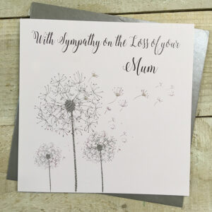 White Cotton Loss of Mum Sympathy Card DT174 - M