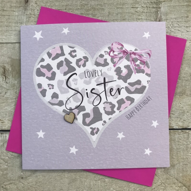 White Cotton Sister Birthday Card - S276-S