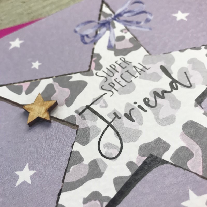 White Cotton Special Friend Card - S328 - Image 2