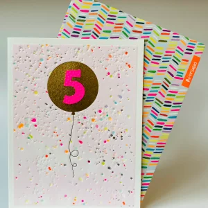 Paper Salad 5th Birthday Card - JA1824