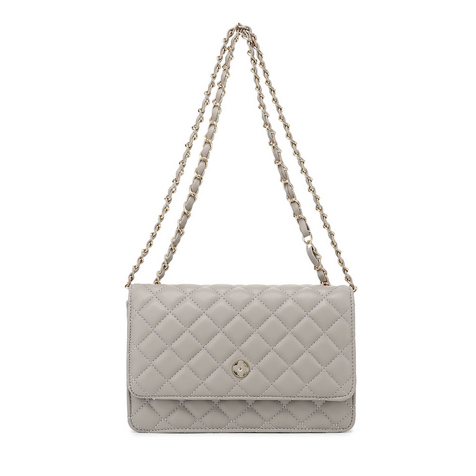 Alhambra (Designer Inspired) Quilted Handbag 6028 - Nude - Image 4