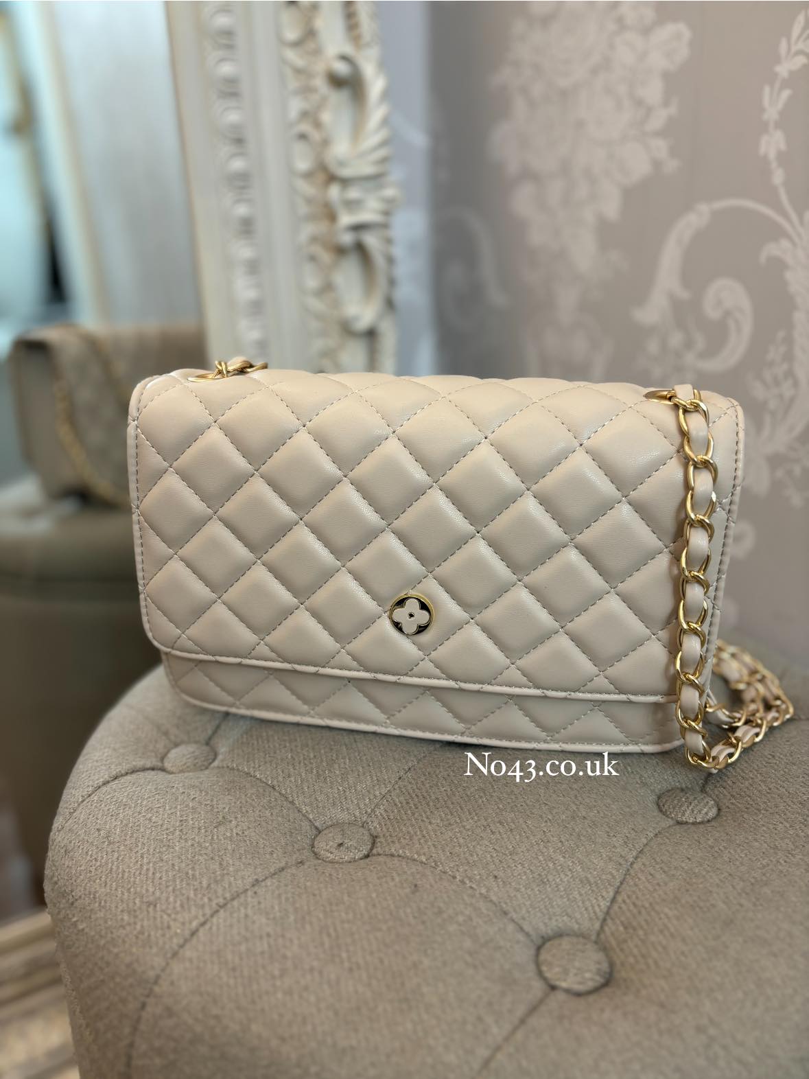 Alhambra (Designer Inspired) Quilted Handbag 6028 - Nude