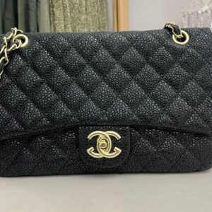 Coco (Designer Inspired ) Quilted Handbag 8616 - Black