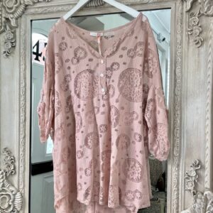 Sara 2 in 1 Lace Blouse - Dusky Pink