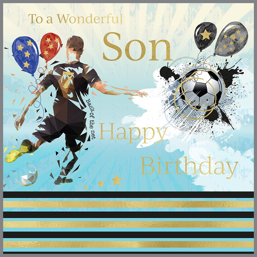 Rush Design Son Football Birthday Card - D53