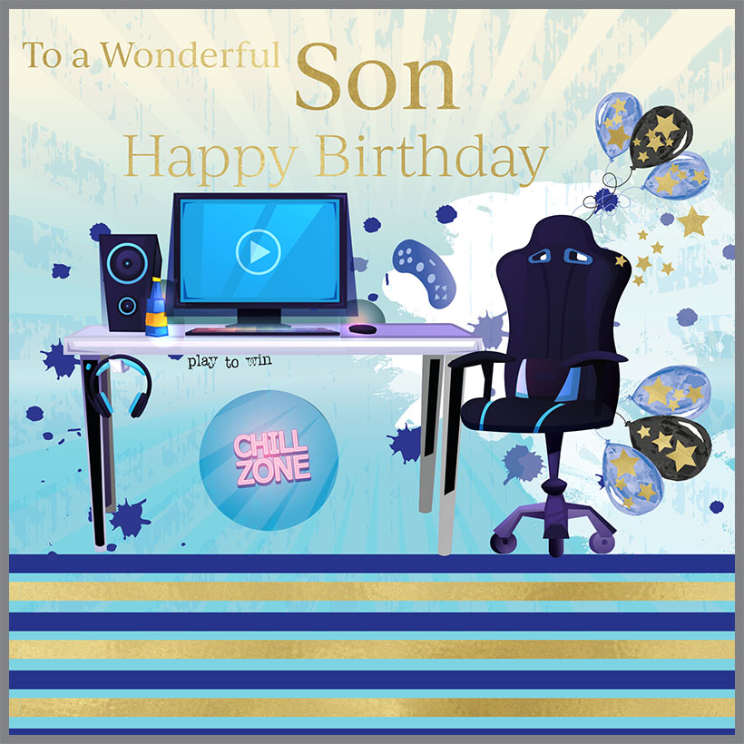 Rush Design Son Gaming Birthday Card - D57