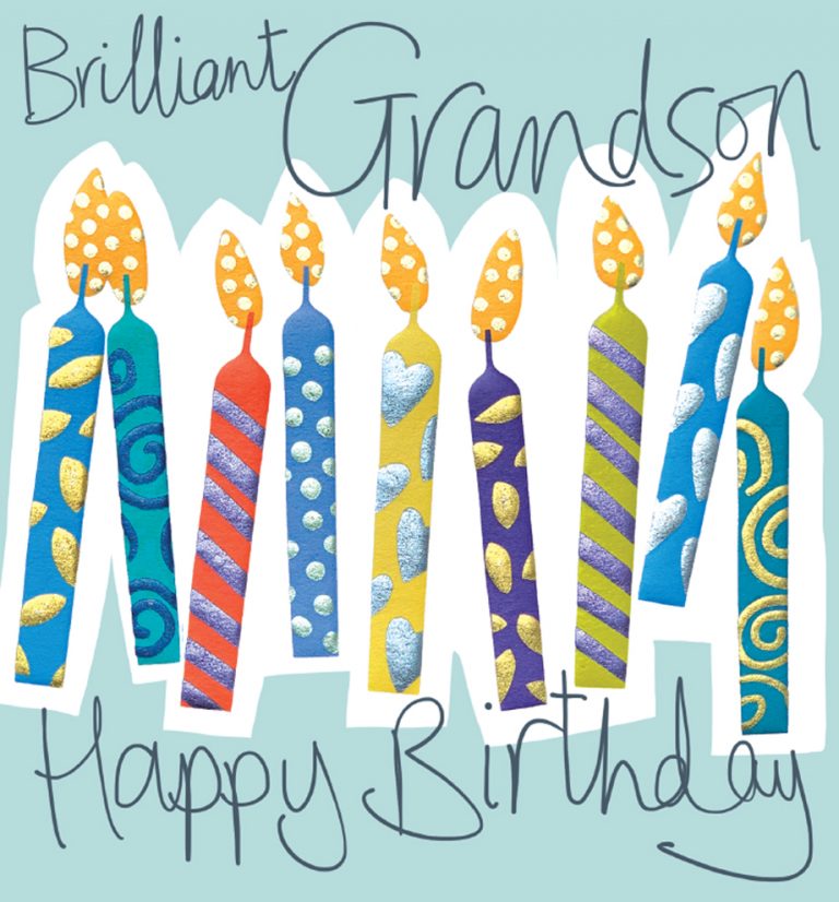Lucilla Lavender Grandson Birthday Card - ITP304