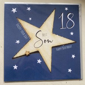 White Cotton Son 18th Birthday Card - XS198-S18
