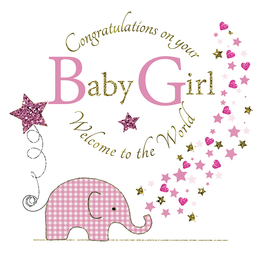 Rush Design Baby Girl Card - ES229