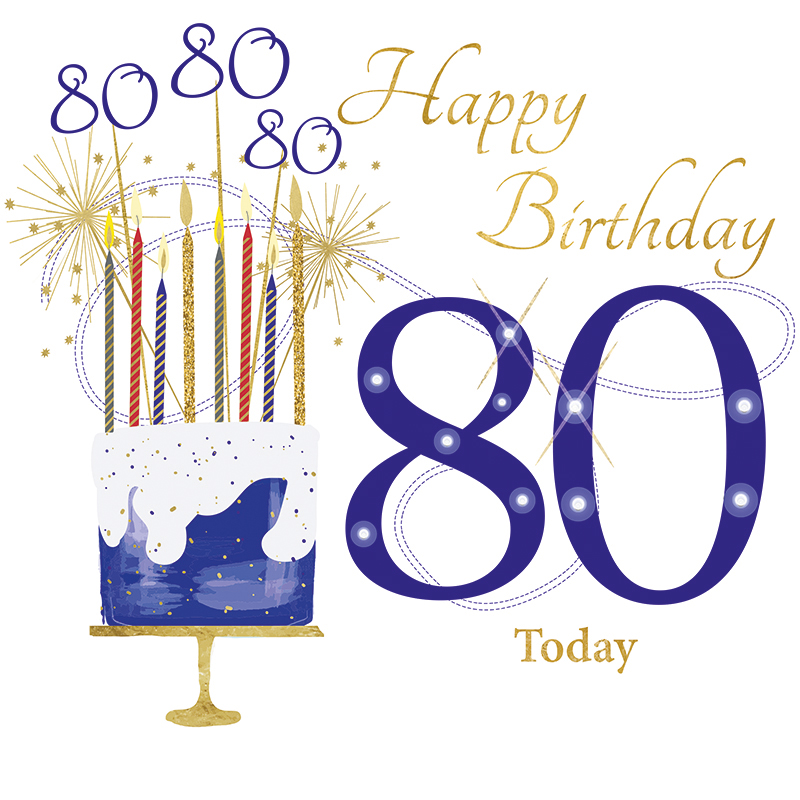 Rush Design 80th Birthday Card - NW56