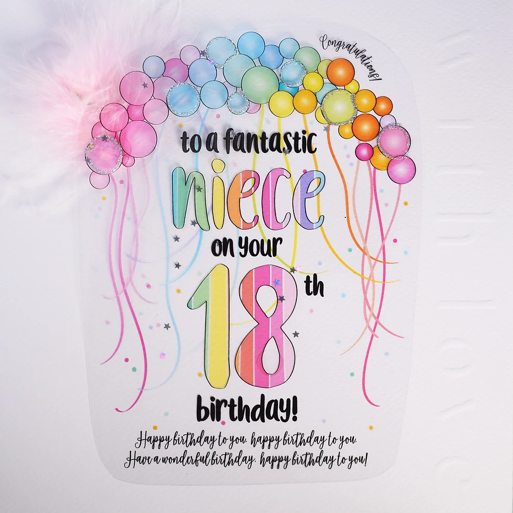 Wendy Jones-Blackett Niece 18th Birthday Card - CN1894-18