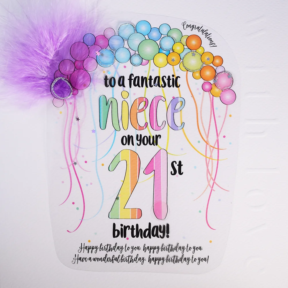 Wendy Jones-Blackett Niece 21st Birthday Card - CN1894-21
