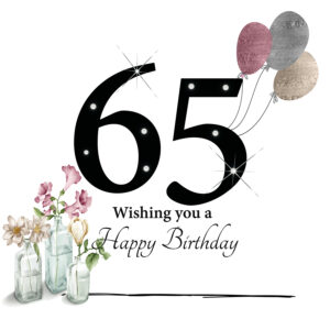 Rush Design 65th Birthday Card ESL81
