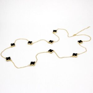 Rosie & Daisy Alhambra (Designer Inspired) Long Necklace 203 - Black