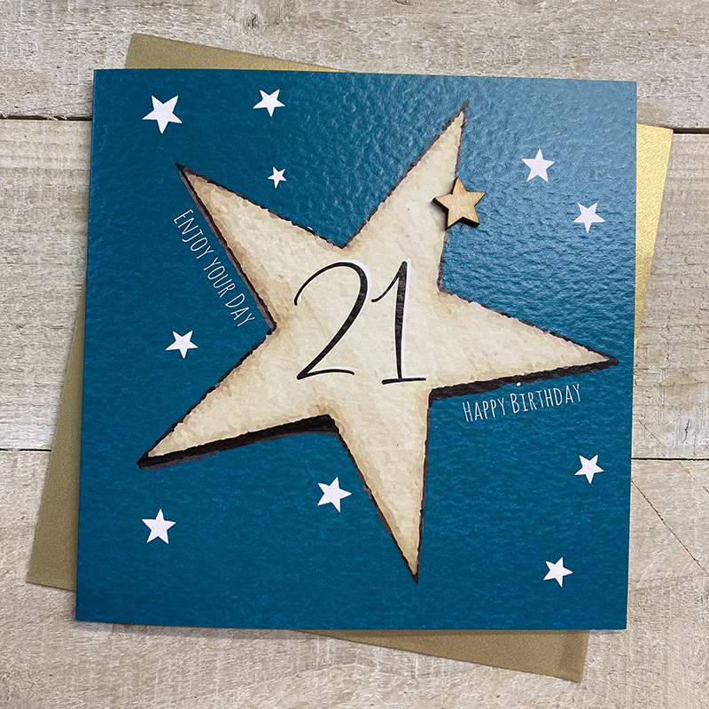 White Cotton 21st Birthday Card - XBS21