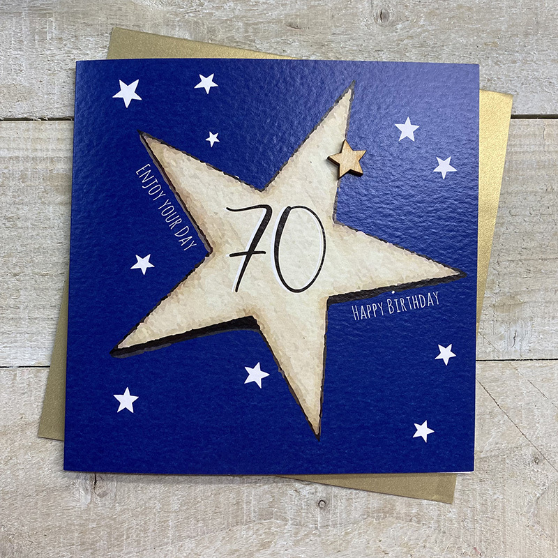 White Cotton 70th Birthday Card - XBS70