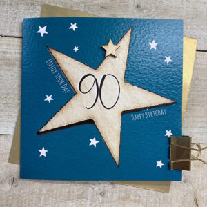 White Cotton 90th Birthday Card - XBS90
