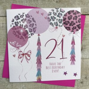 White Cotton 21st Birthday Card - XBL21