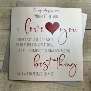 White Cotton Boyfriend Card - XVLS12-BF